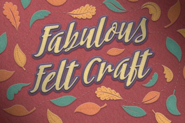 毛毡风格和手工缝制PS笔刷/图层样式 Felt Craft – Stitches Styles &amp; More
