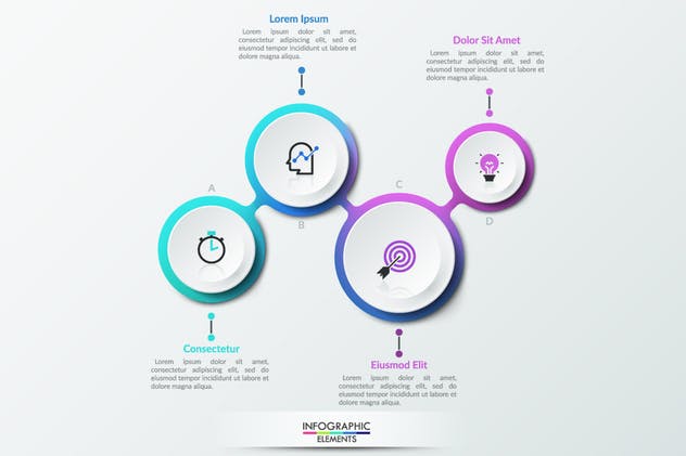 项目策划PPT模板信息图表矢量素材v14 Pure Shape Infographic. Part 14插图(9)