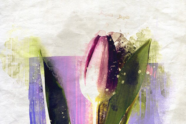 艺术水彩手绘效果一键生成PS动作 Artistic Watercolor Photoshop Action插图(15)