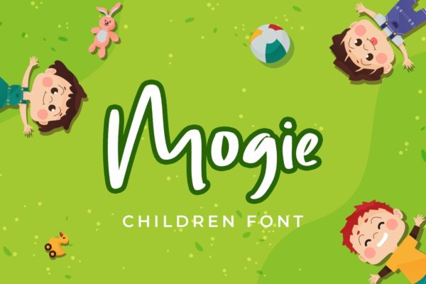 儿童主题设计英文手写字体素材库精选 Mogie Cute and Amazing Display Font