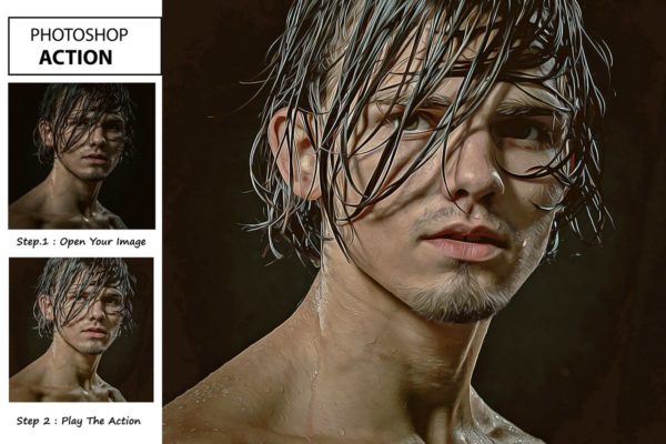 时尚专业油性艺术photoshop动作下载