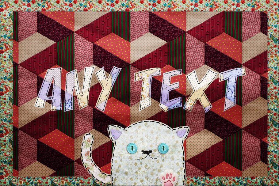 创意拼凑效果PS笔刷&图层样式合集 PATCHWORK Effect Photoshop TOOLKIT插图(16)