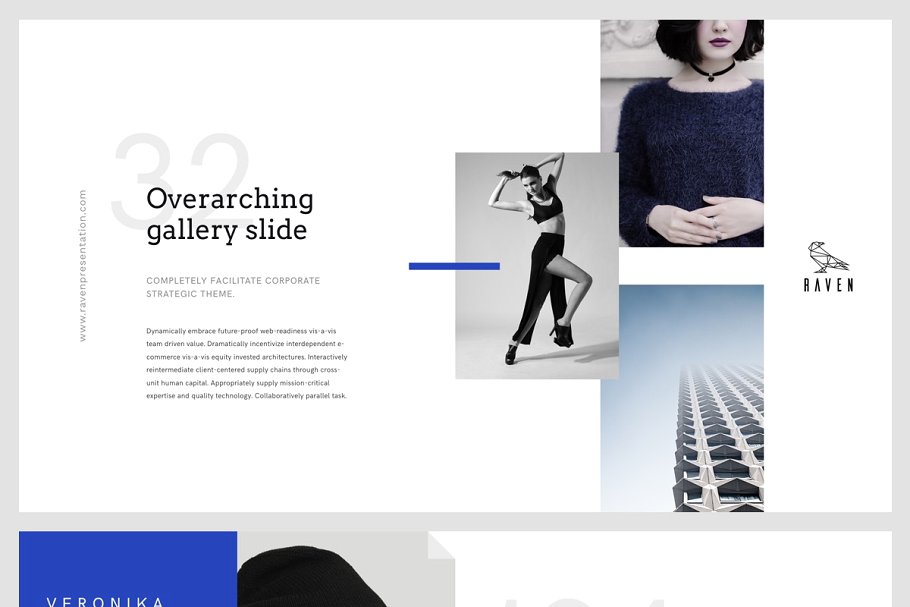 125+页创意 Keynote 幻灯片模板（内含450枚图标+50个信息图表） RAVEN Keynote Presentation Template插图(2)