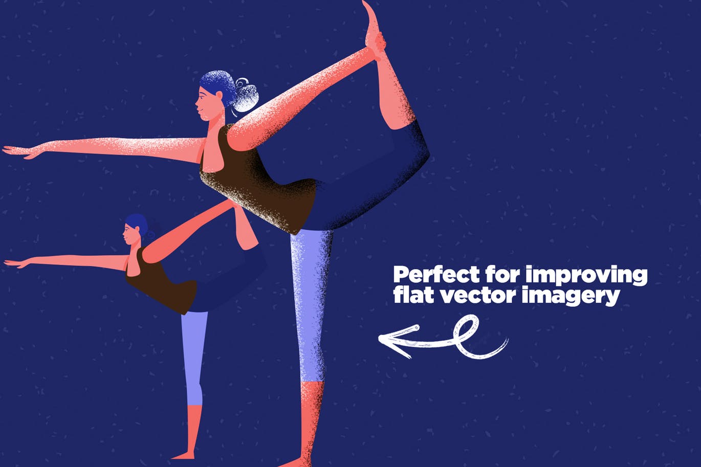 手绘设计师必备-流行的仿旧阴影效果点画创作PS笔刷素材库精选 Grizzly Grain & Stipple Shader Brushes插图(2)