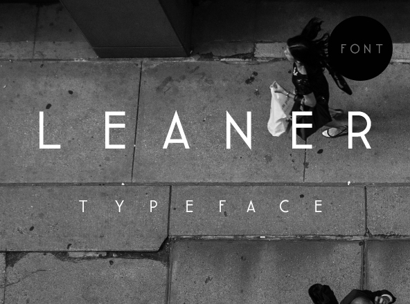 简约风格瘦体英文无衬线字体 Leaner Font