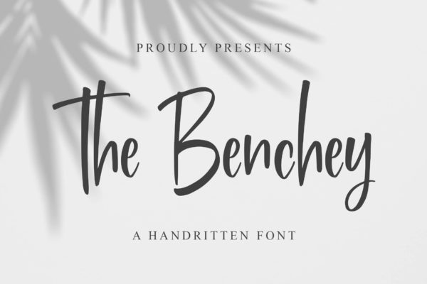 现代书法风格英文手写字体素材库精选 Benchey – Handwritten Font