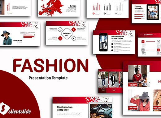 时尚服装类极简主义的keynote幻灯片模板下载Fashion Keynote Template[key]