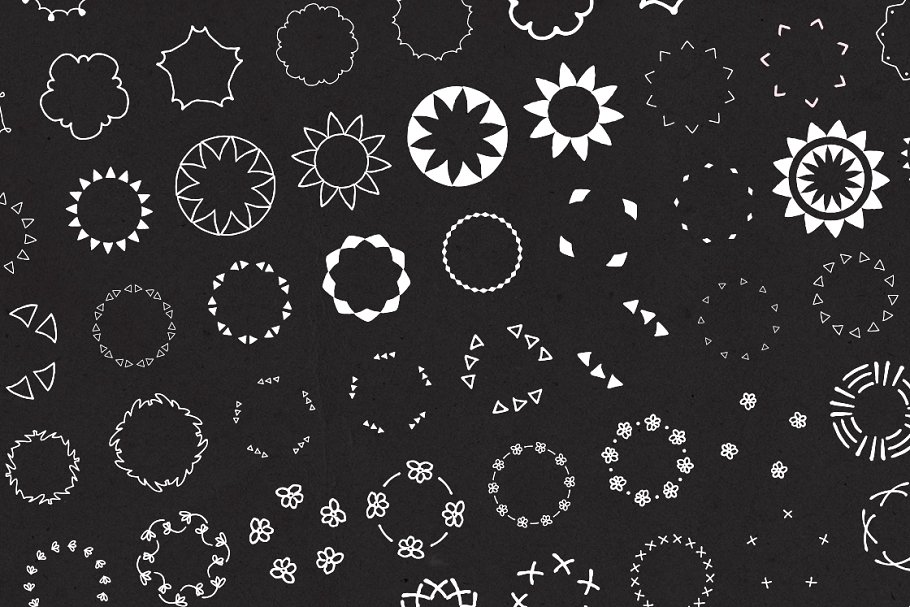 220款素描图案线条AI笔刷 220 Sketched Illustrator Brushes插图(2)