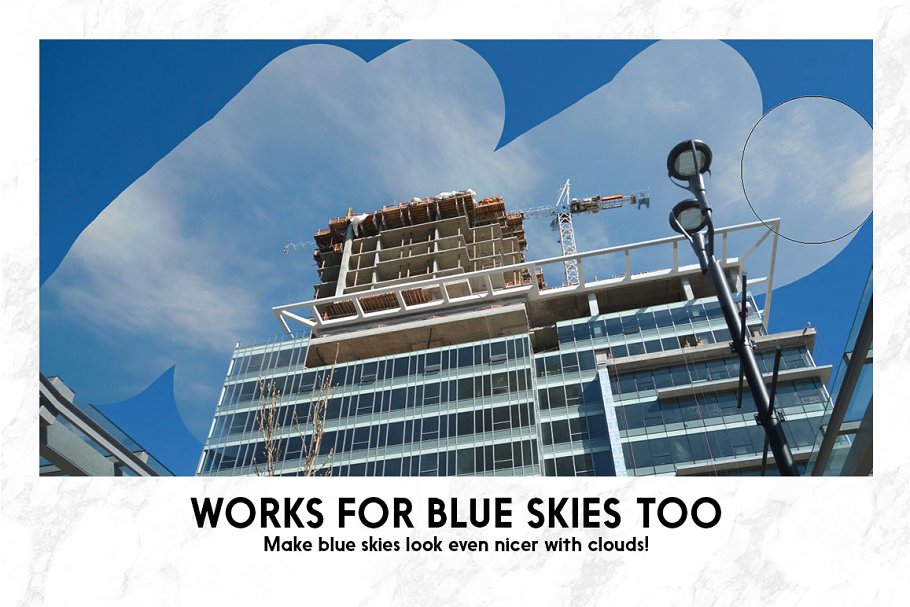 蓝天白云照片叠层PS动作 Sky Replacer Photoshop Actions插图(5)