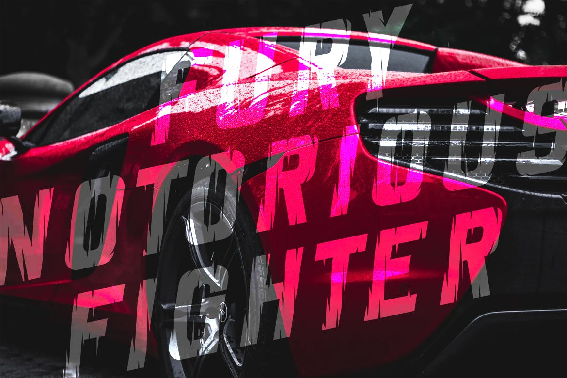 独特动感艺术风格英文无衬线字体素材库精选 Escalated – Fast Motorsport Racing Font插图(6)