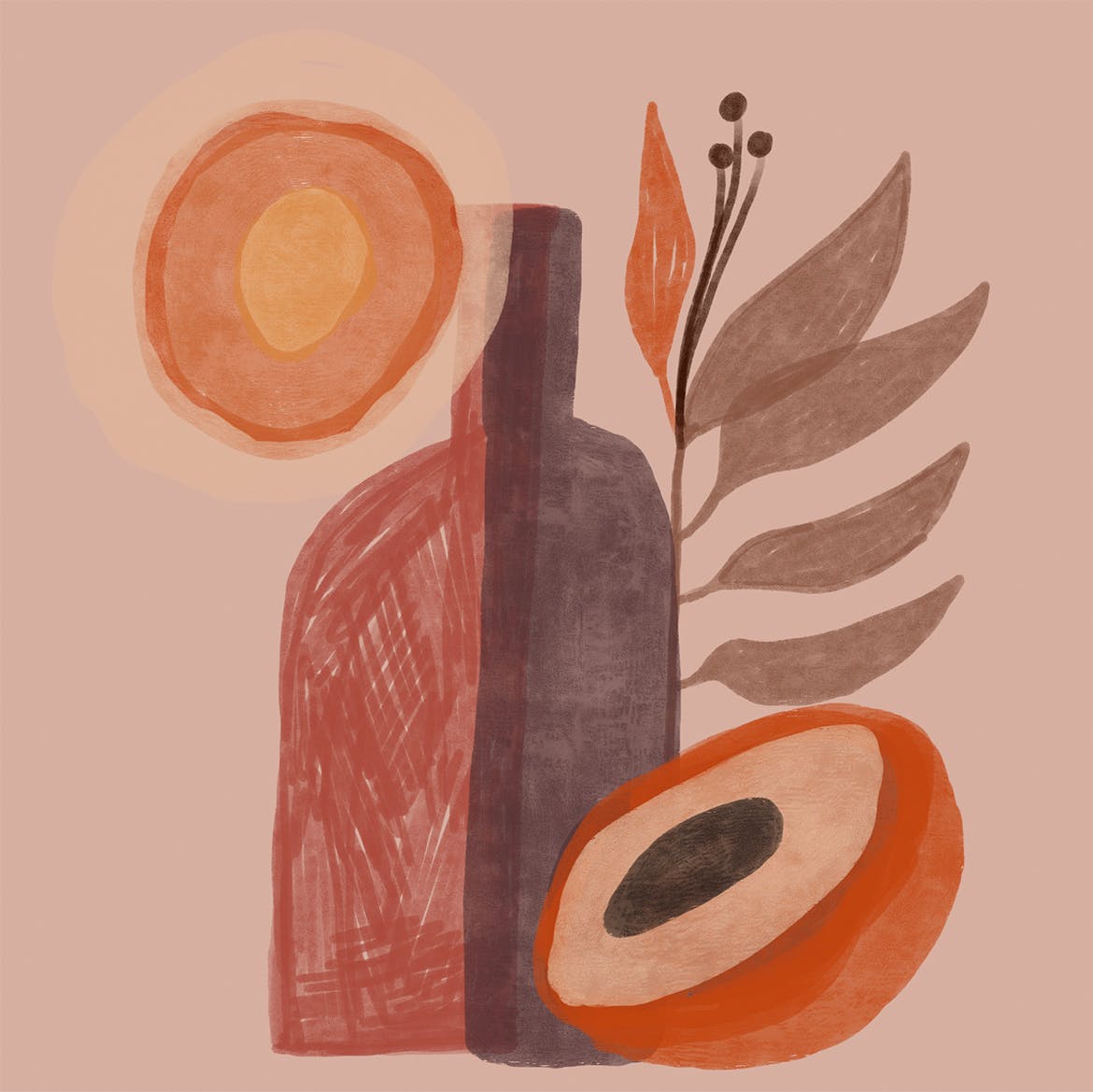 Procreate插画应用火橙色/橙色调色板 Palette Burn Orange for Procreate插图(1)