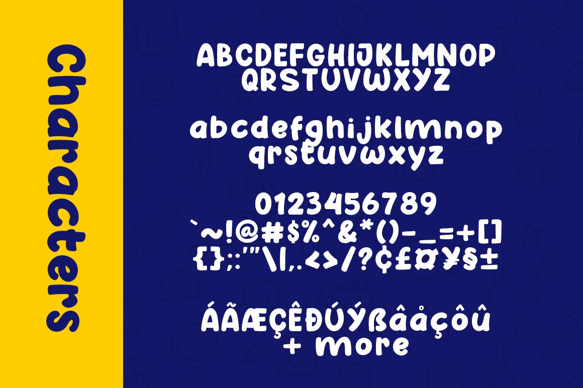 校园相关设计适用的可爱无衬线英文字体下载 Happy School Font插图(5)