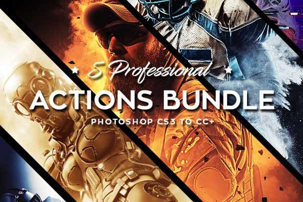 5款高品质的PS动作下载 Five Photoshop Actions Bundle [atn]