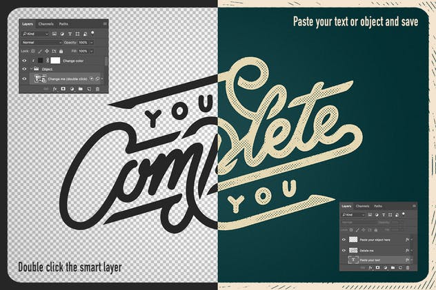 美式复古文本效果PS图层样式 Hometown Effects Pack插图(1)