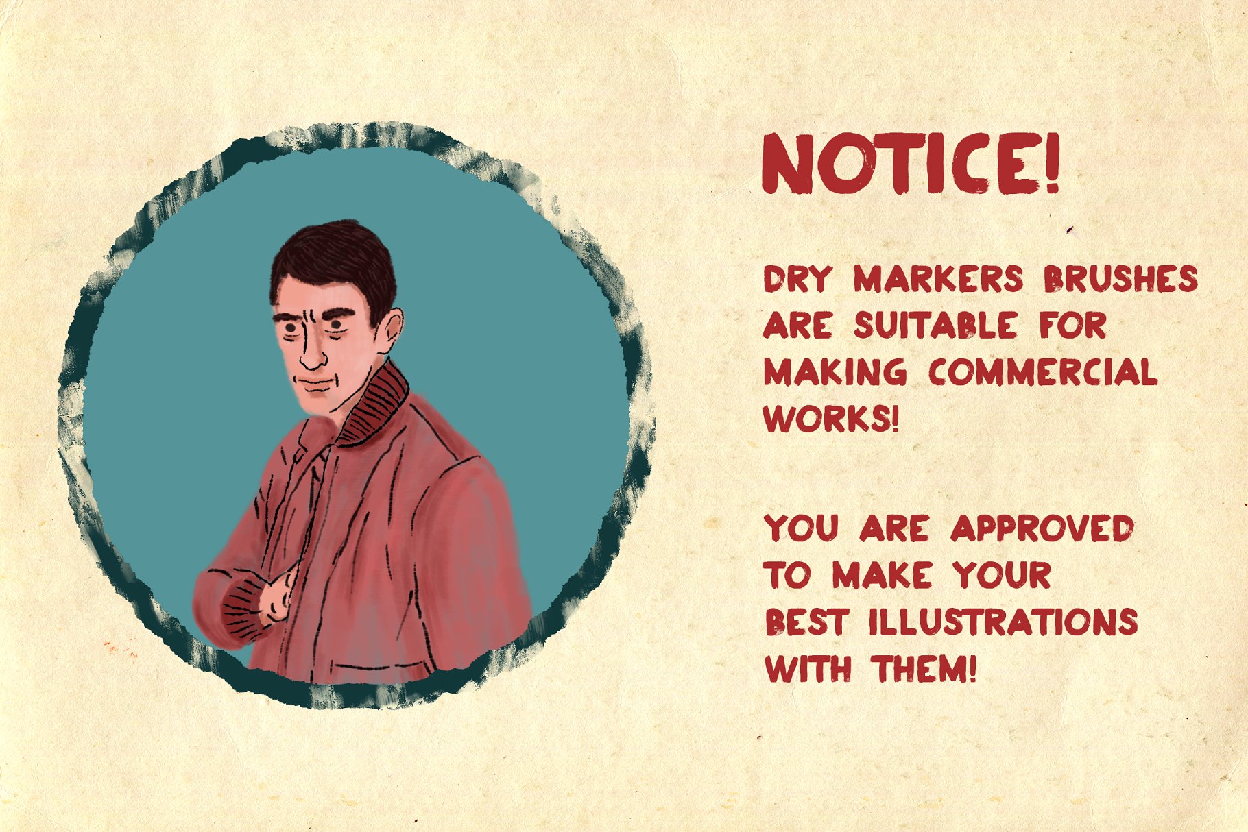 68种白板笔笔画PS笔刷 68 Dry Markers Photoshop Brushes插图(2)