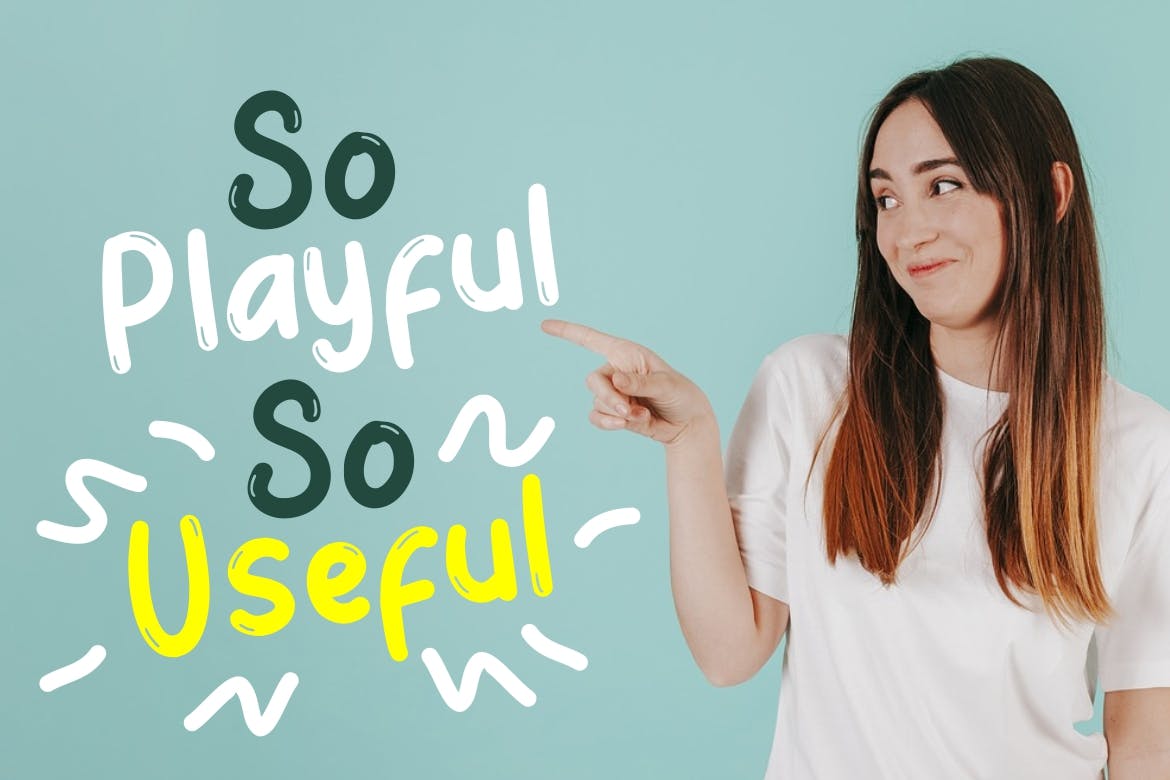 可爱有趣的英文手绘艺术字体下载 Googlynes Joy & Play插图(5)