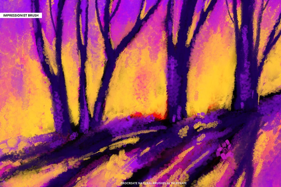 iPad手绘必备笔刷合集 for Procreate 30 Procreate-4 Natural Media Brushes插图(5)