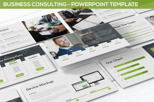 业务咨询PPT幻灯片模板素材 Business Consulting – Powerpoint Template