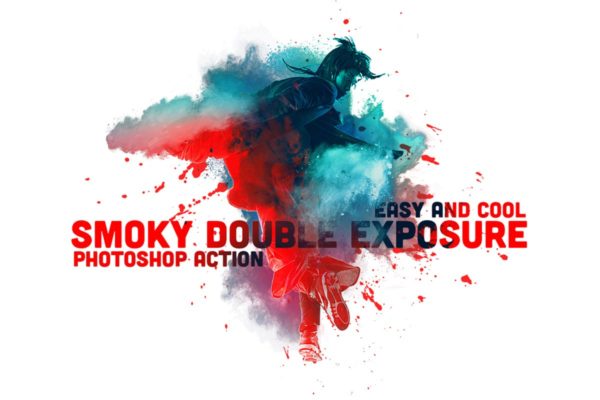 炫彩烟雾特效双重曝光PS动作 Smoky Double Exposure