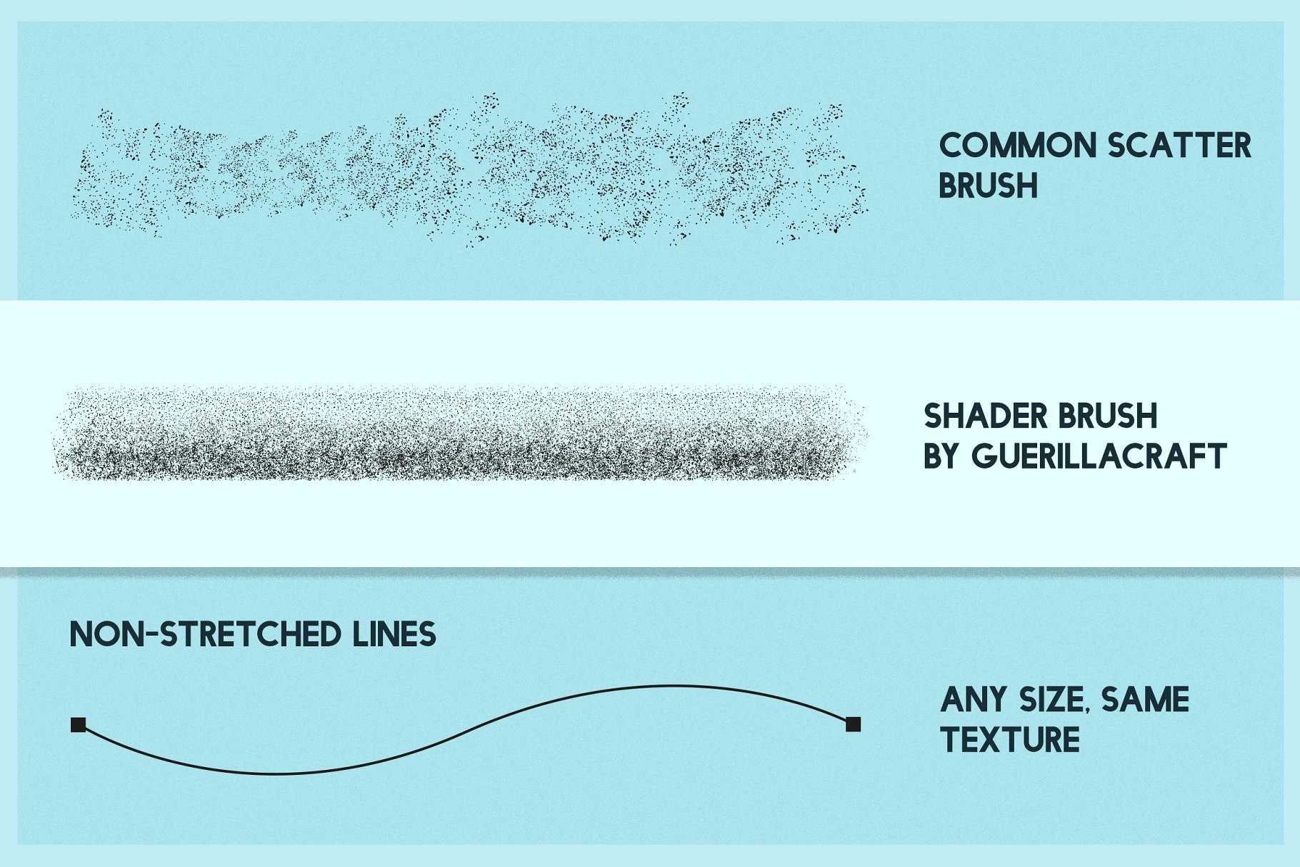 插画材质色调制作笔刷[AI & PS适用] Shaders brushes by Guerillacraft插图(2)