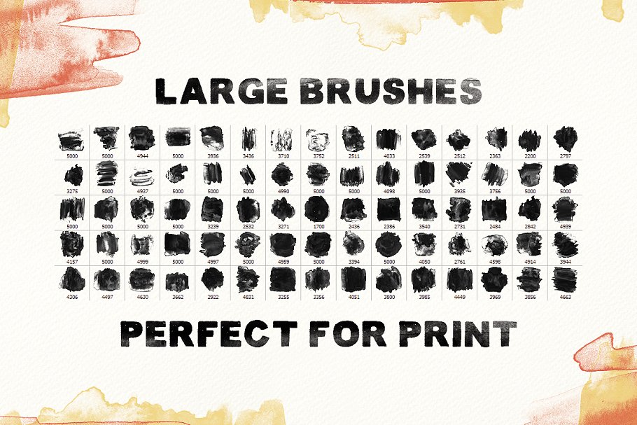 75款水彩笔画PS笔刷 75 Watercolor Brushes – Vol.2插图(2)