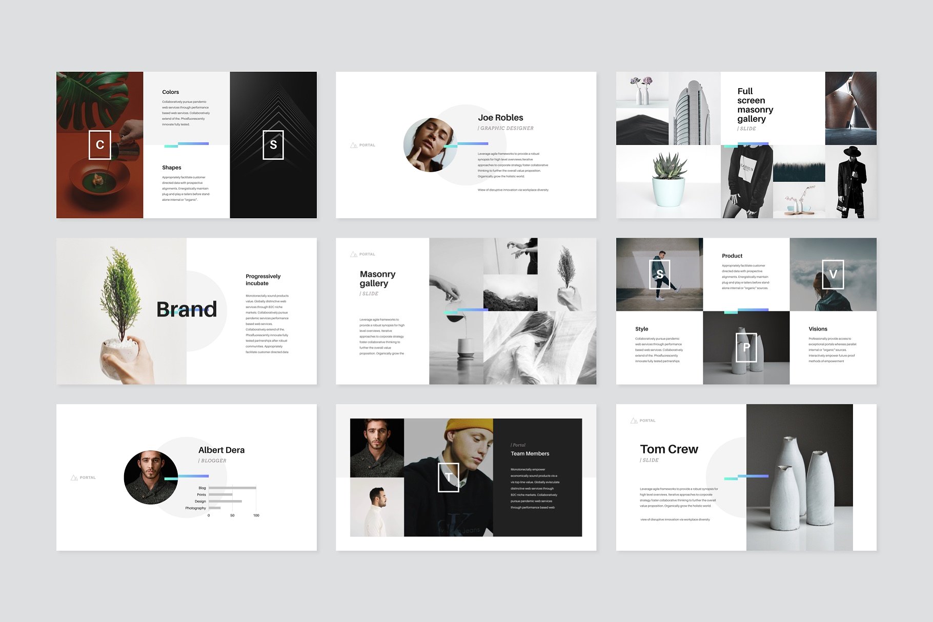 120+ 页时尚大方 Keynote 幻灯片模板 PORTAL Keynote Presentation Template插图(3)