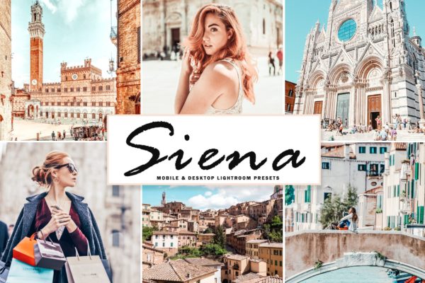 自然鲜橙色明亮褪色色调Lightroom预设 Siena Mobile &amp; Desktop Lightroom Presets