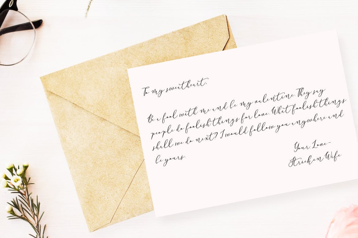 现代优雅英文钢笔书法字体 Wonderlust Calligraphy Modern插图(2)