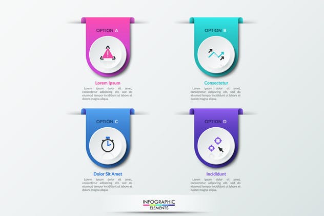 项目策划PPT模板信息图表矢量素材v14 Pure Shape Infographic. Part 14插图(11)