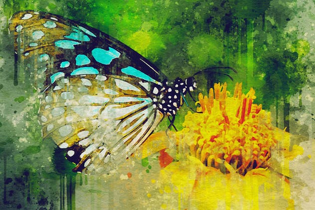 油画泼墨效果PS动作 Splash Art Photoshop Action插图(7)