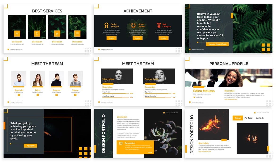 现代设计风格企业宣传PPT幻灯片模板素材 Darklog – Modern Powerpoint Template插图(2)