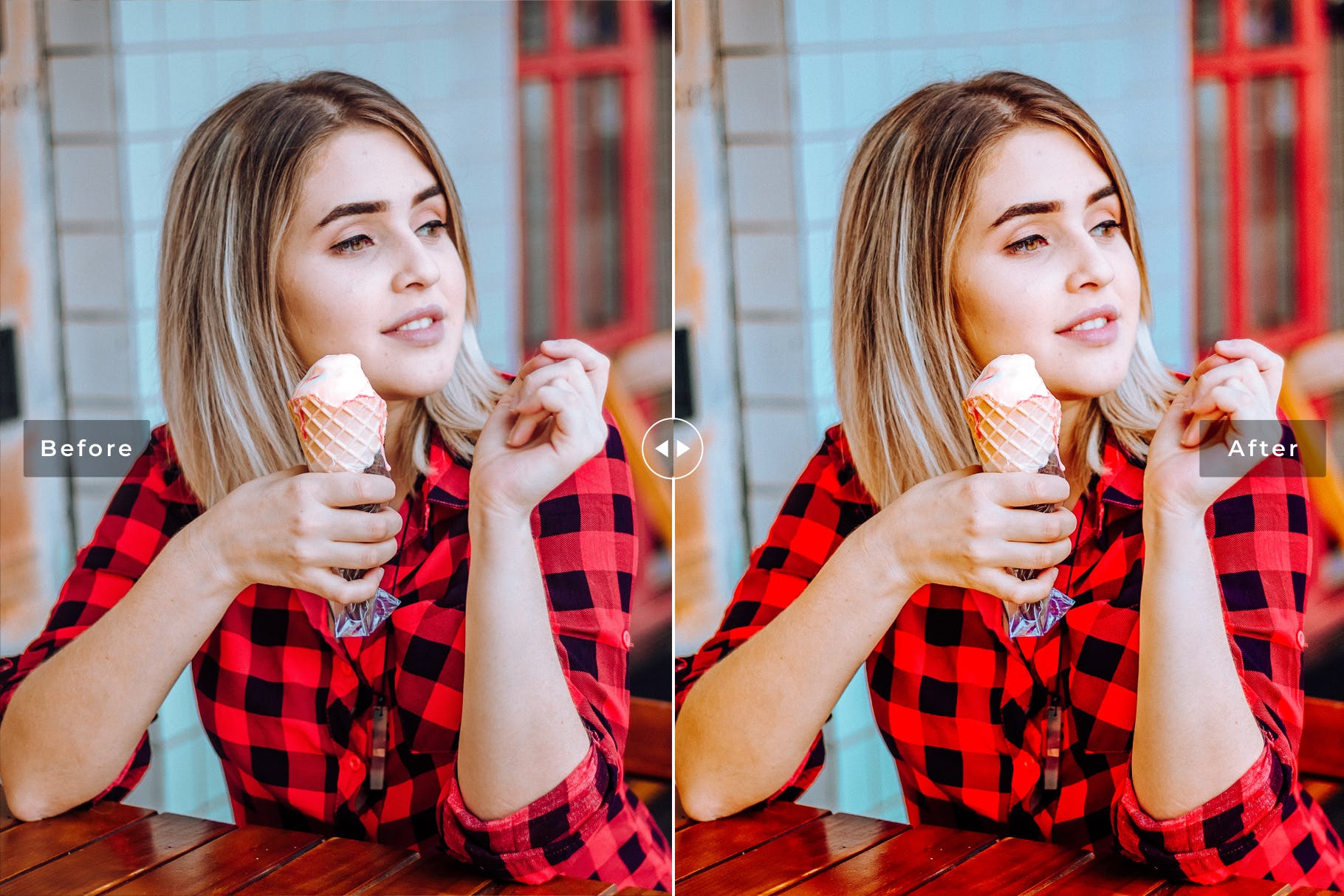 唯美明快暖色调人像摄影后期处理LR预设 Supreme Mobile & Desktop Lightroom Presets插图(4)