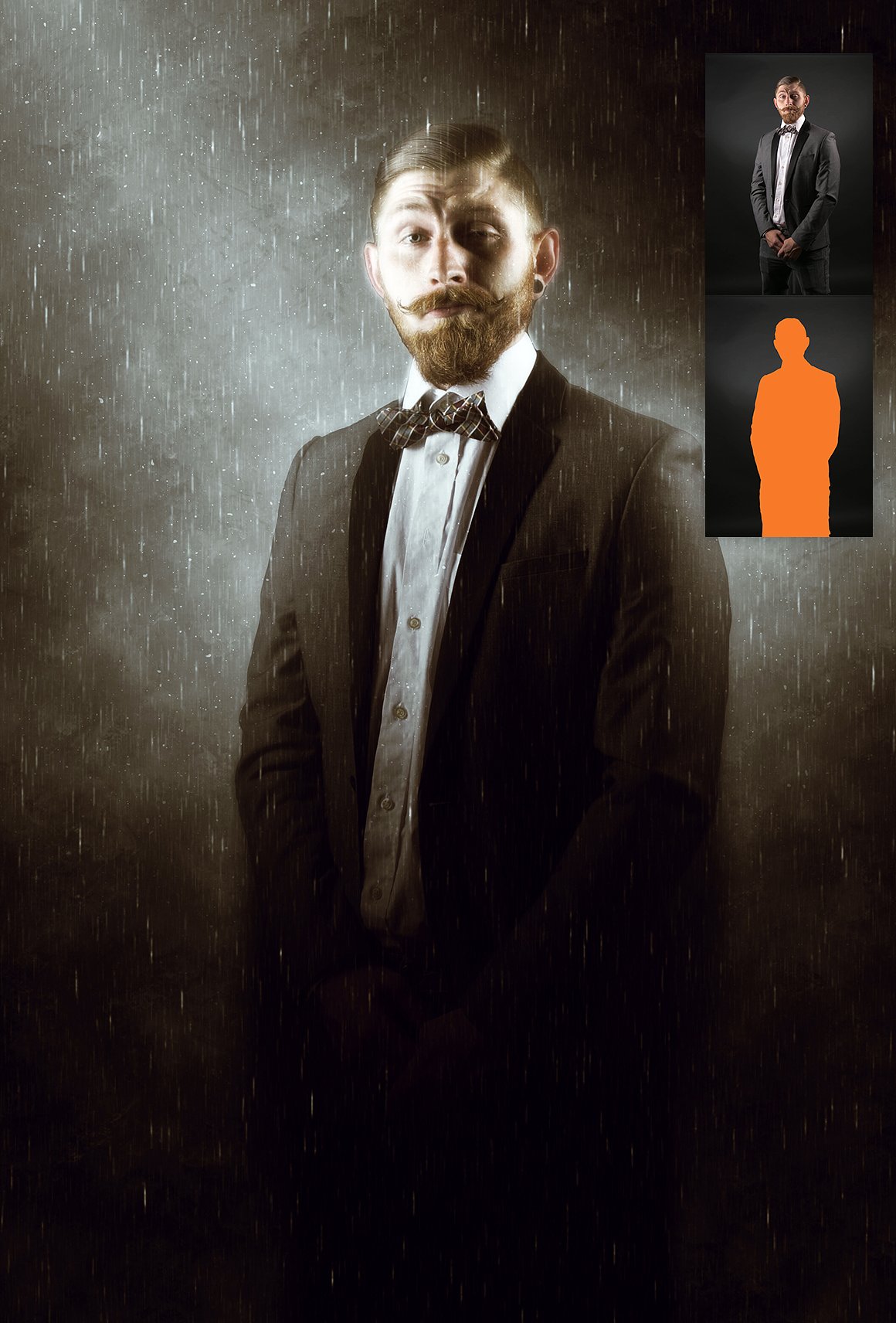 逼真的下雨特效PS动作 Rain Photoshop Action插图(8)