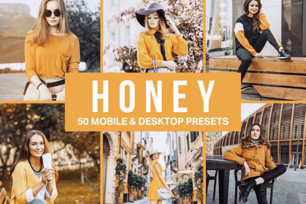 50款蜂蜜色调照片风格素材库精选LR预设 50 Honey Yellow Lightroom Presets and LUTs