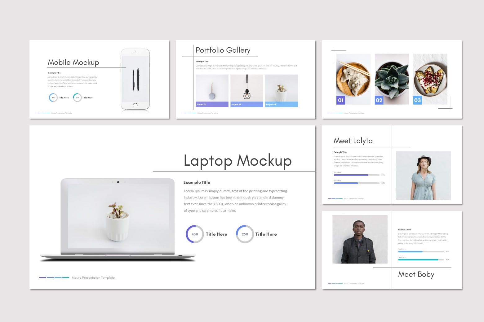 企业里程碑企业宣传PPT幻灯片模板 Moura – Powerpoint Template插图(3)