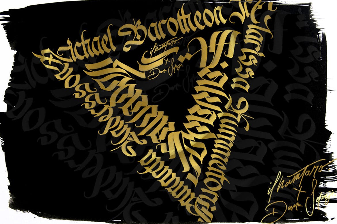 复古海报必备发光字体样式Procreate笔刷下载插图(6)