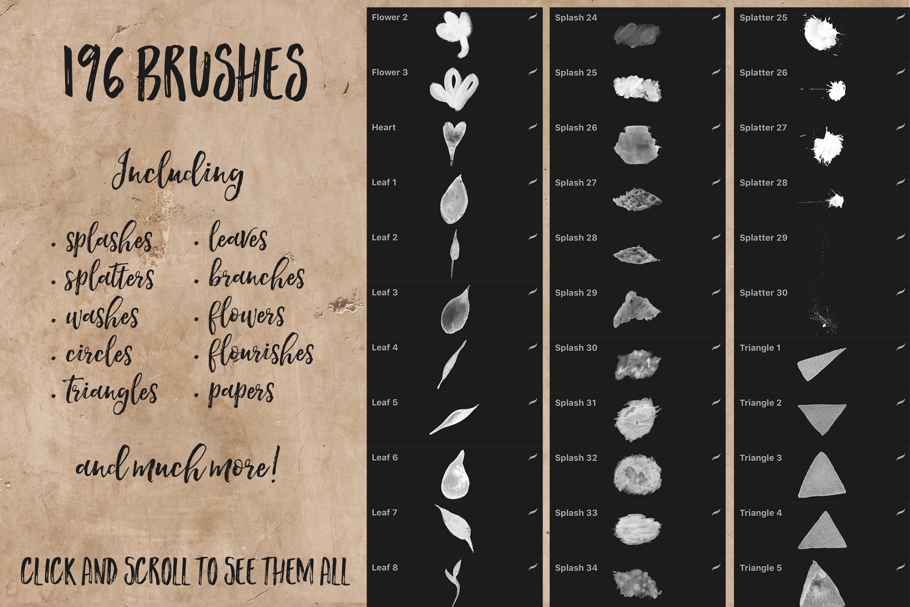 Procreate应用专用水彩印章笔刷 Watercolor Stamps for Procreate插图(6)