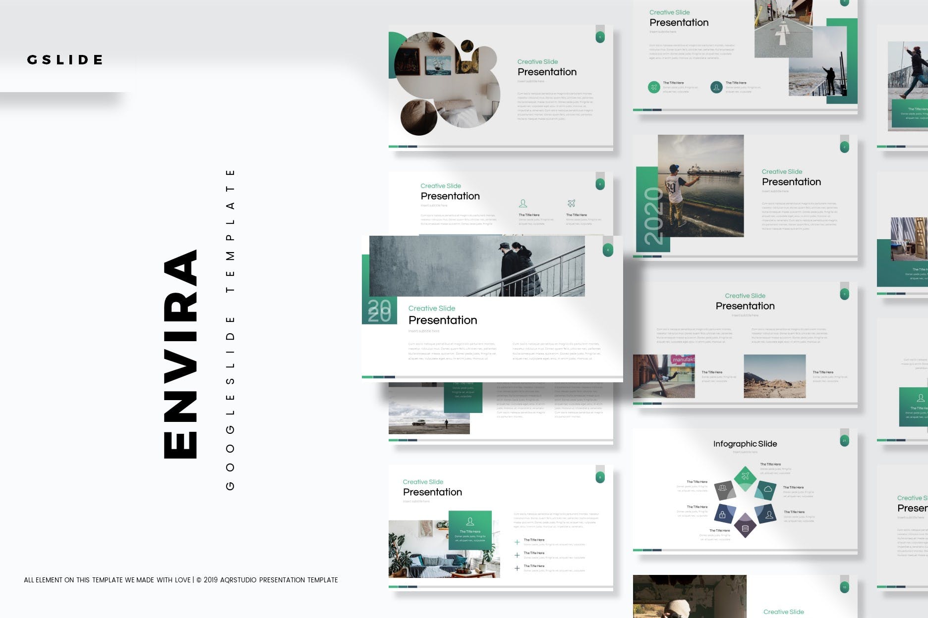 公司宣讲/业务演示Google演示模板素材库精选 Envira – Google Slide Template插图
