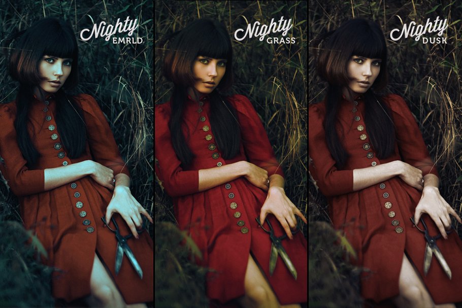 暗色调夜间模式照片特效PS动作 Nighty Artistic Photoshop Actions插图(3)