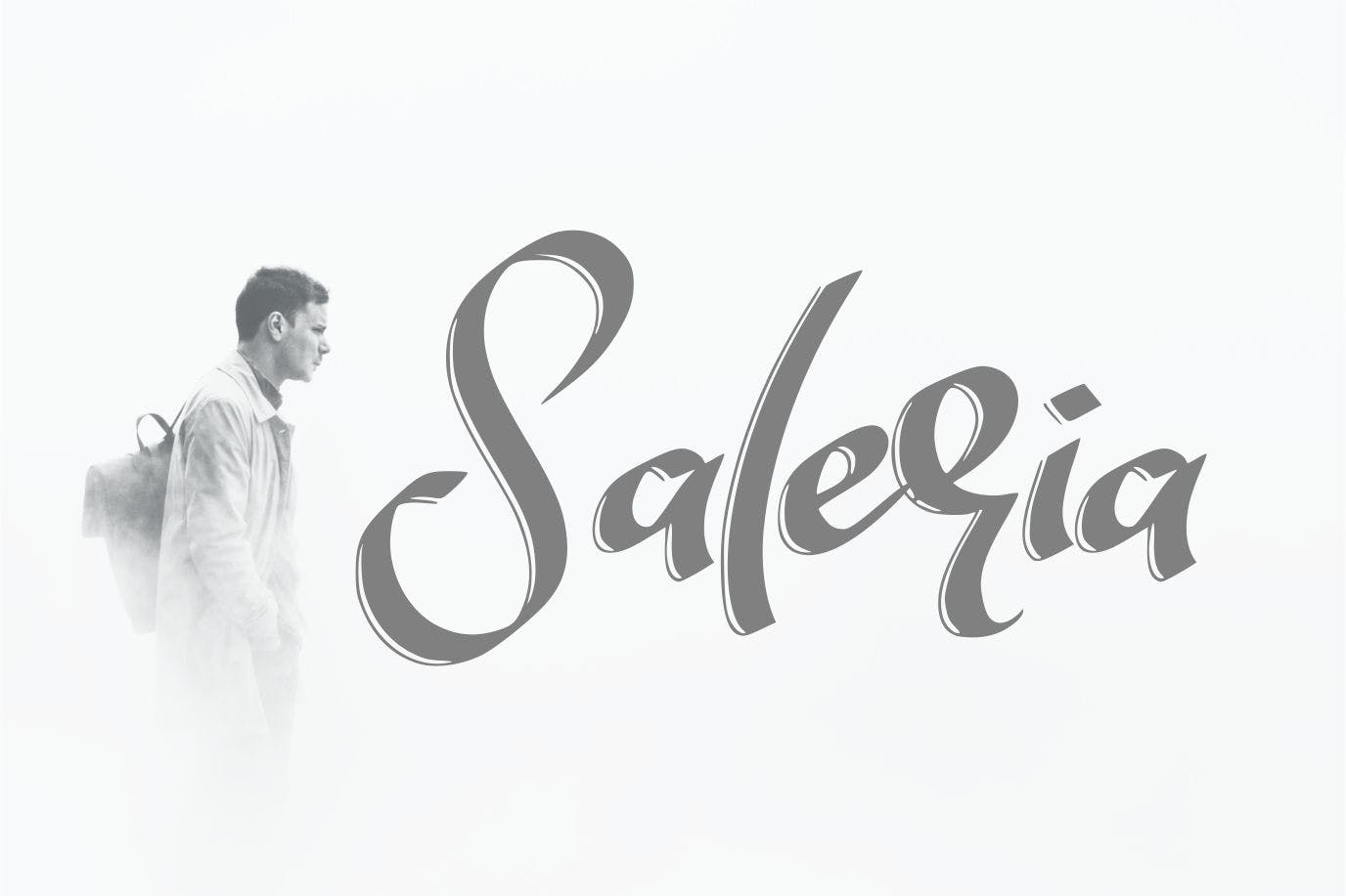 扁头画笔英文笔刷书法字体下载 Zildjan | Script Brush Font插图(3)