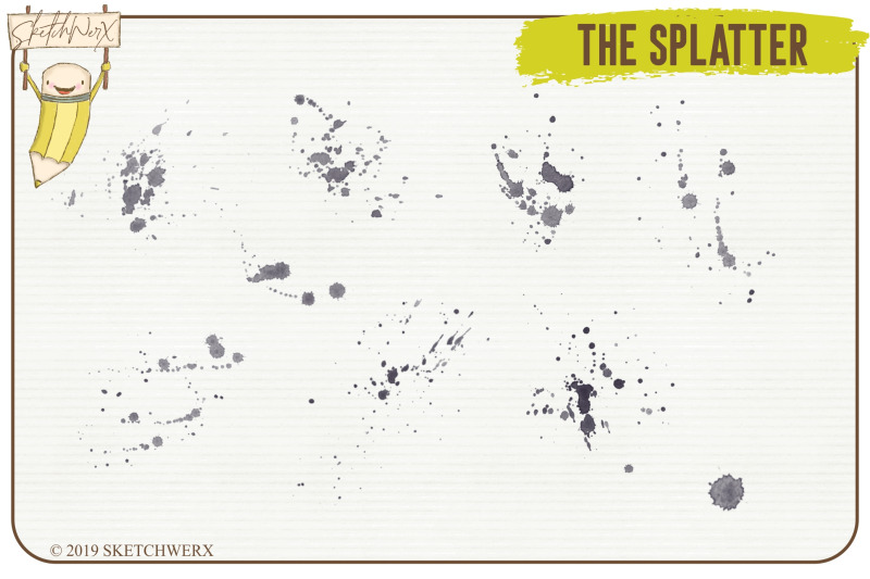 创意Procreate专用画笔素材-水彩戒指和滴水印章插图(6)