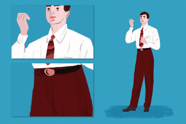 油画数码创作必备AI笔刷合集 Preppy Art Brushes for Adobe Illustrator插图(3)