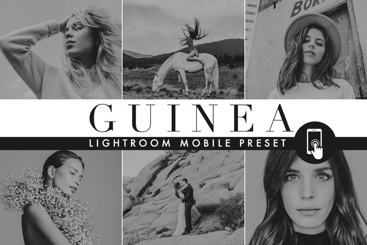 黑白色调照片效果处理LR预设 Rich Black Lightroom Mobile preset插图