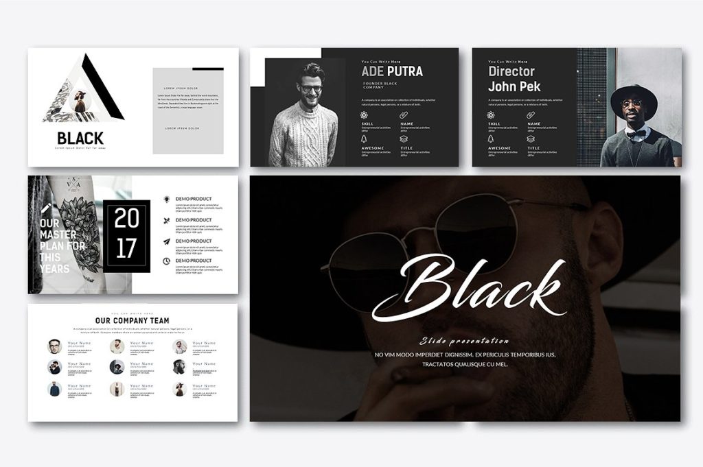 黑色极简PPT模版下载[key]插图