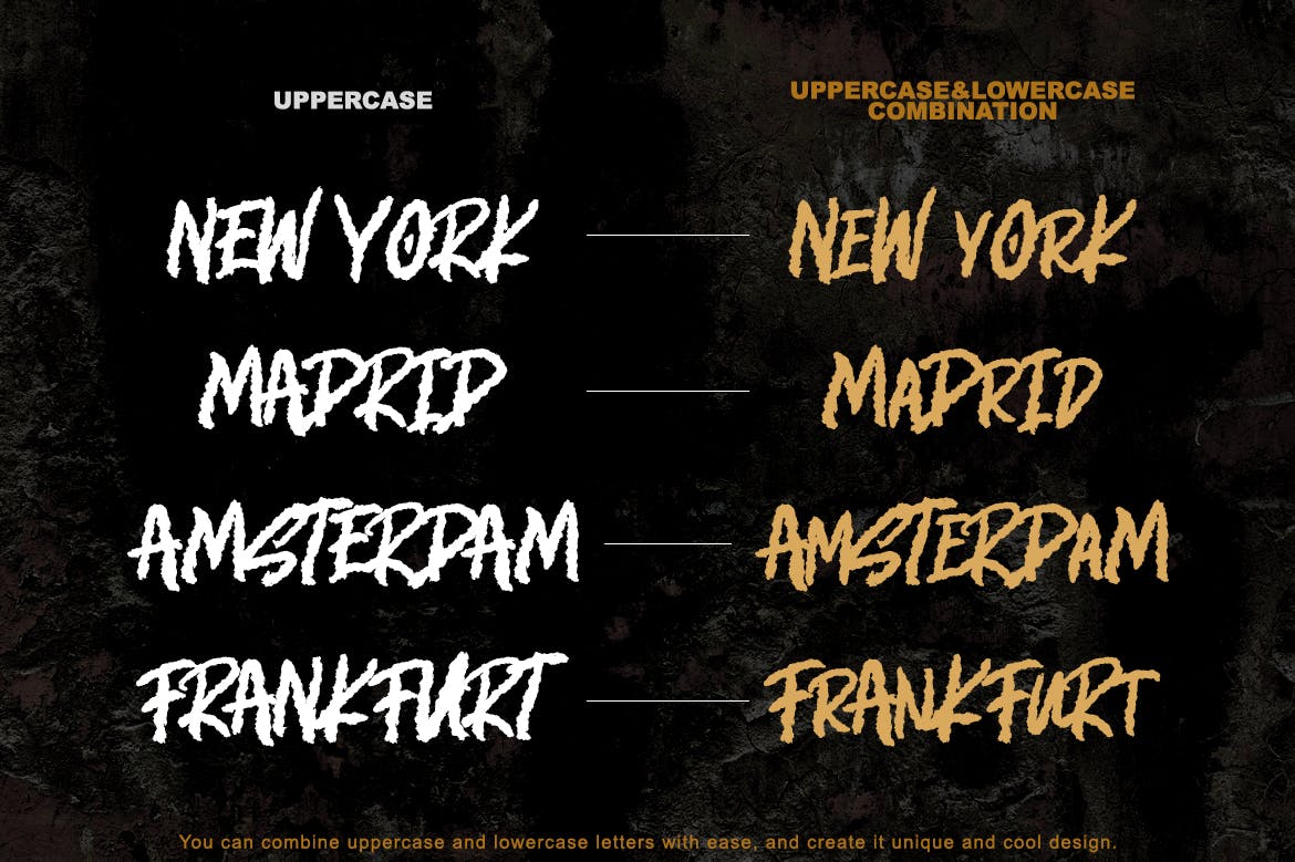 撕纸风格干笔刷英文艺术字体素材库精选 Campbell – Rough Brush Font插图(5)