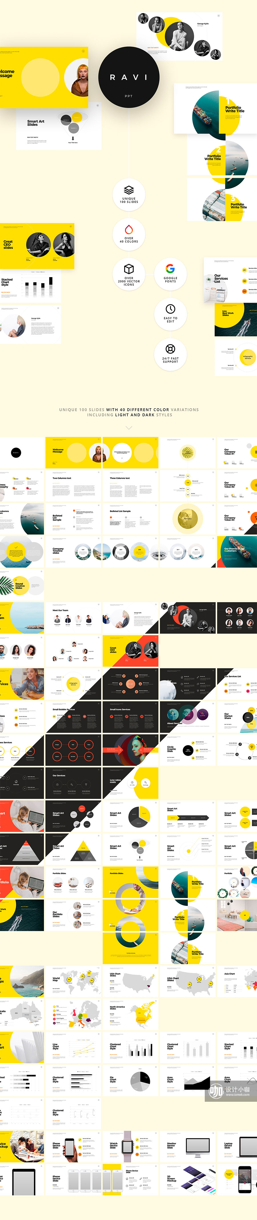 素材库下午茶：高端极简主义时尚PPT模版下载[PPTX,Key]