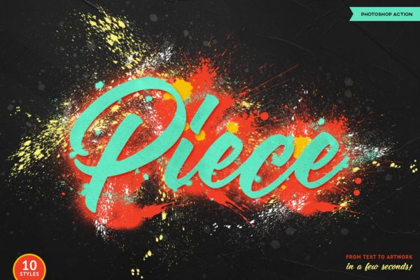 街头喷漆艺术效果PS动作 Spray Paint Photoshop Action