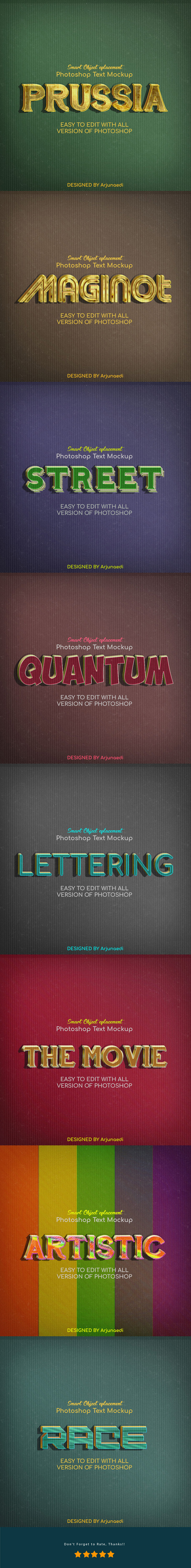 怀旧质感立体风格的PS图层样式下载插图