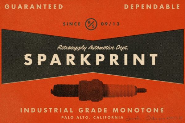 复刻1970年代半色调印刷效果PS动作 SparkPrint – Monotone Action