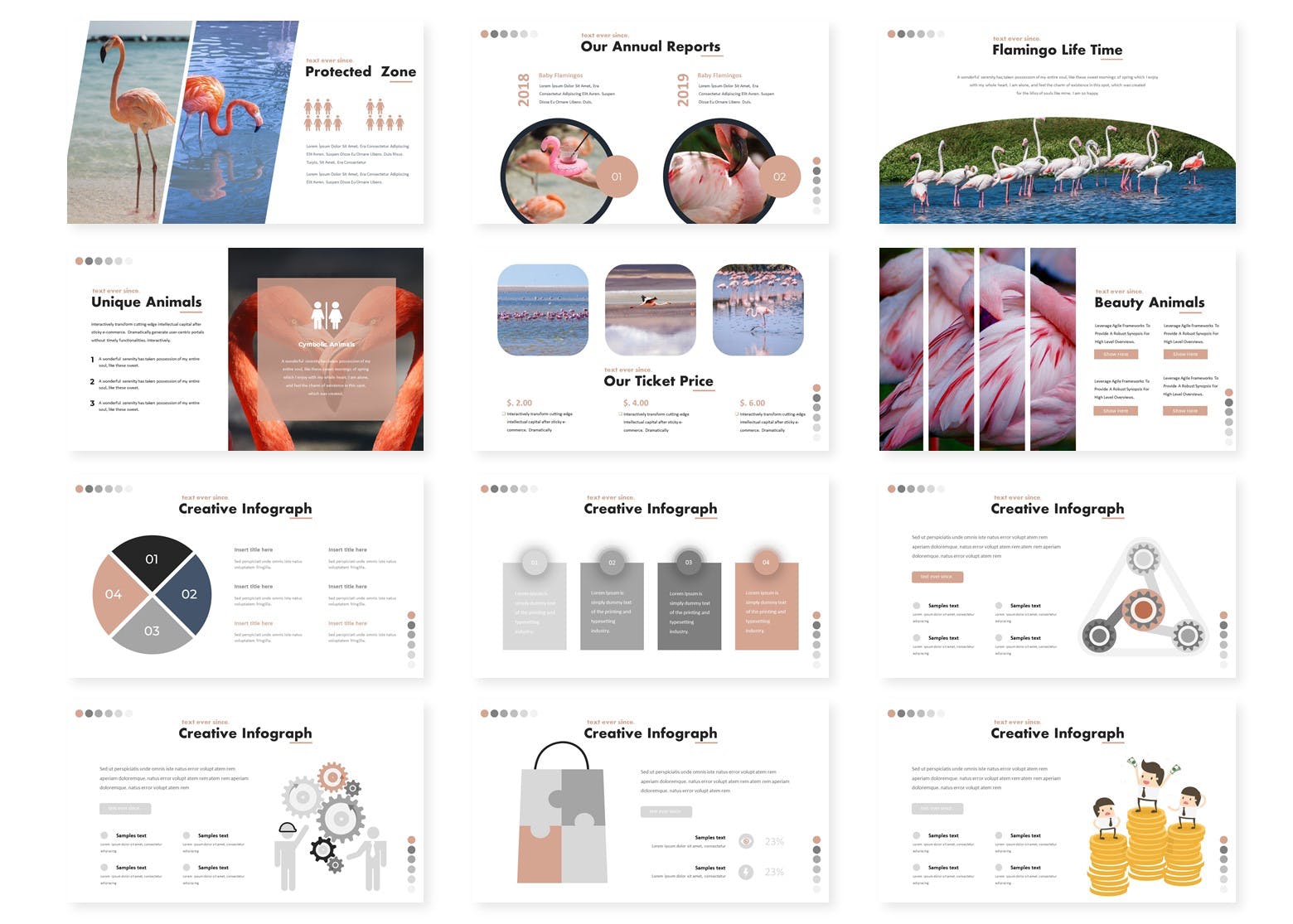 行业市场分析报告PPT设计模板 Flaming – Powerpoint Template插图(2)
